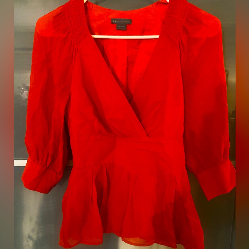 Armani Exchange V-Neck Blouse